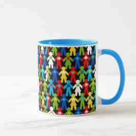 Caneca Quebra-cabeça do café da Copa do Espectro Autismo