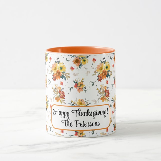 Caneca Queda Floral Laranja (Centro)