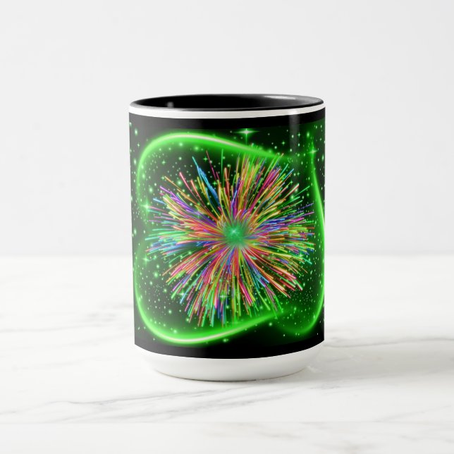 Caneca Quedas de café claro e brilhante (Centro)