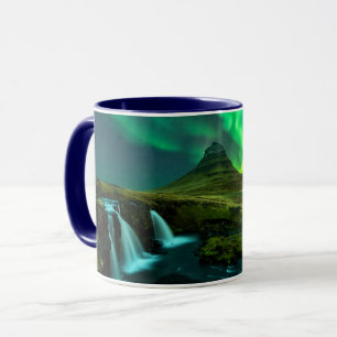 Caneca Quedas Kirkjufellfoss Waterfall, Islândia