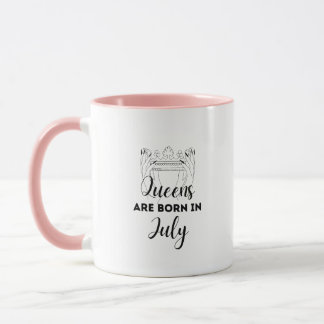 Caneca Queens Are Born in July Birthday Gift Mug for Her