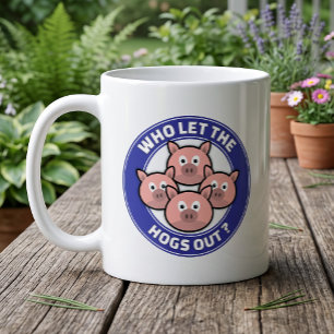 Caneca Quem Deixou os Porcos Sair - Paródia Divertida de 