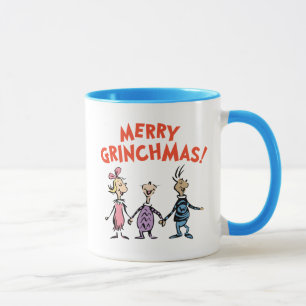 Caneca Quem está de mãos dadas Merry Grinchmas
