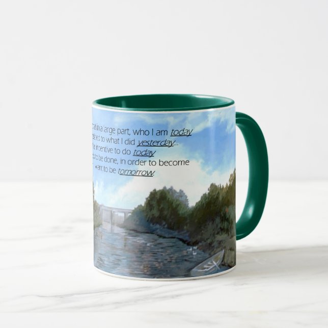 Caneca Quem sou hoje Inspirador (Frente Esquerda)