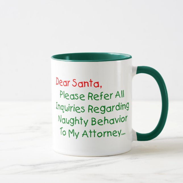 Caneca Querido Advogado Papai Noel - Carta de Natal Diver (Direita)