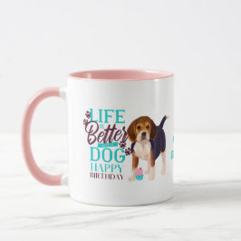 Caneca Querido Beagle Dog ama MOM Aniversário