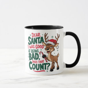 Caneca Querido Papai Noel, Eu Fui Bom em Ser Mau