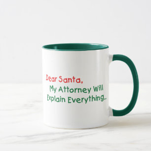 Caneca Querido Papai Noel Meu Advogado Vai Explicar - Nat