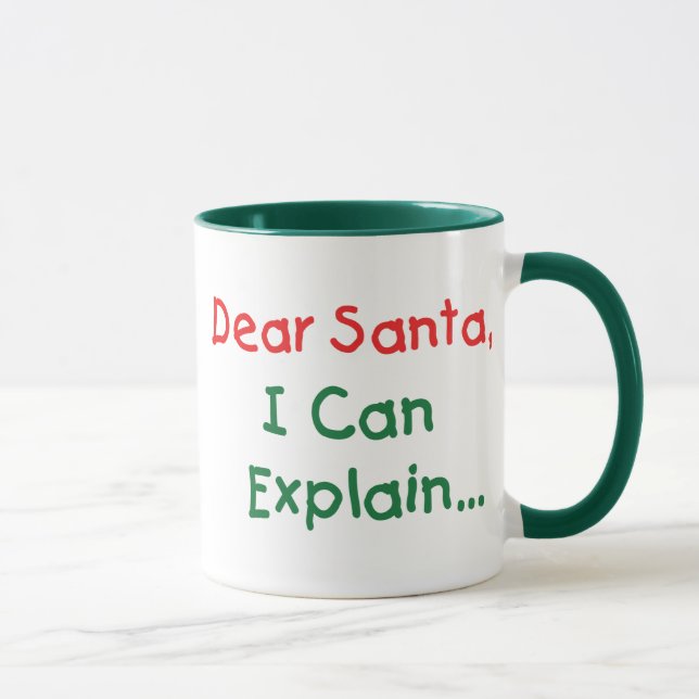 Caneca Querido Papai Noel, Posso Explicar - Carta Diverti (Direita)