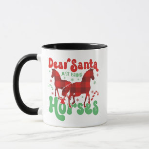 Caneca Querido Papai Noel Traga Apenas os Cavalos Natal D