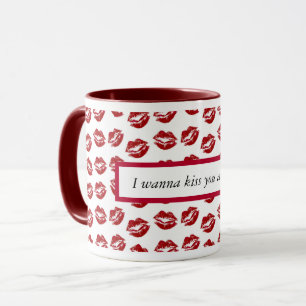Caneca Quero Beijar-Te Por Todos Os Lábios.