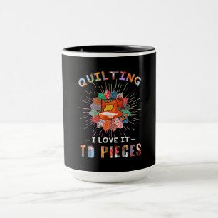 Caneca Quilar E Costurar Adoro Pedaços