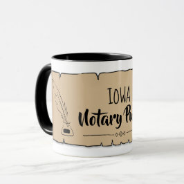 Caneca Quill de penas de rolagem pública do Iowa