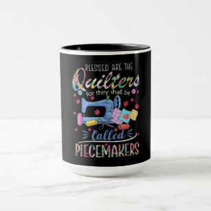 Caneca Quilters Abençoados, Piecemakers, Quilting Sewing