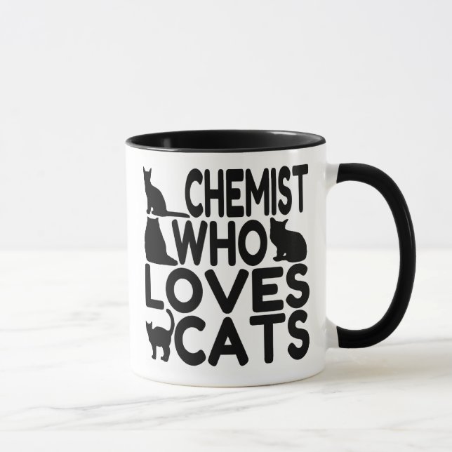 Caneca Químico ama gatos (Direita)