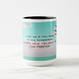 Caneca Quitação Inspiracional Ghandi Tema Tropical