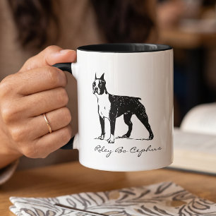 Caneca Raça de cachorro personalizada Boston Terrier