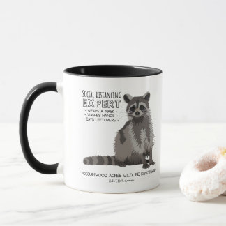 Caneca Raccoon de Distância Social