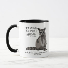 Caneca Raccoon de Distância Social