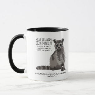 Caneca Raccoon de Distância Social