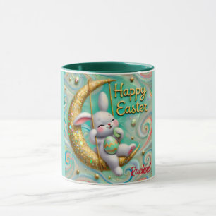 Caneca RACHAEL~ MOON Bunny ~ FELZ PASCOA ~ Mug