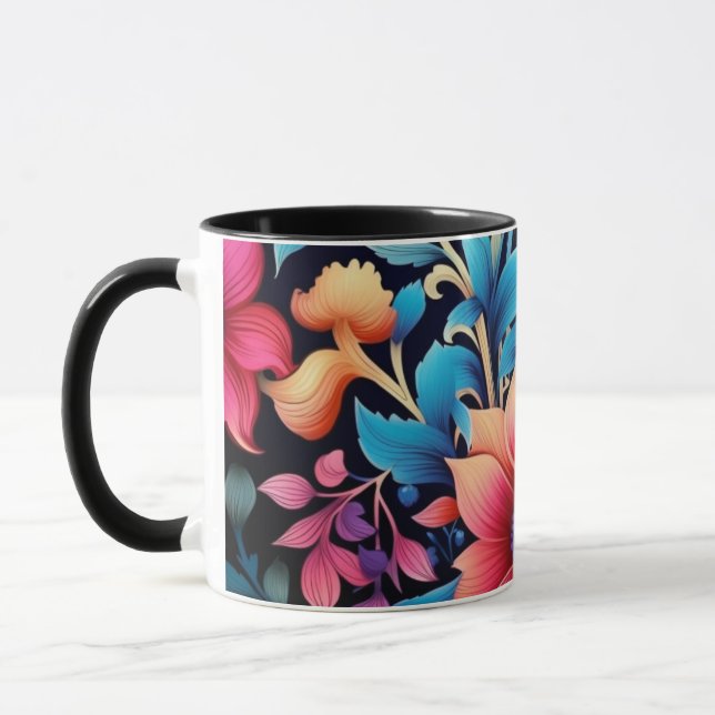 Caneca Radiação Floral Sangrenta (Esquerda)