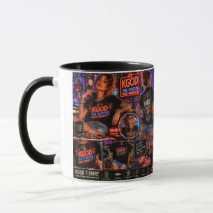 Caneca Rádio KGOD Late Night Personalizável Personalizado