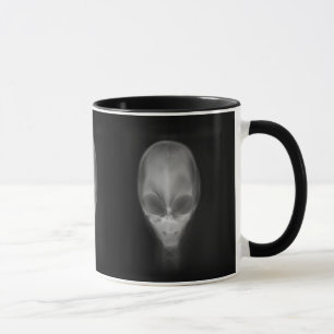 Caneca Radiografia de Crânio de Alien
