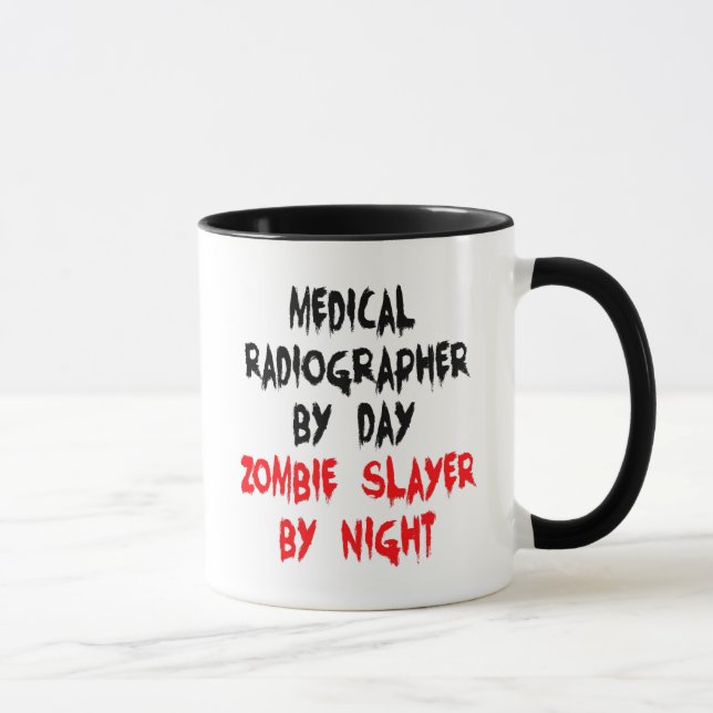 Caneca Radiógrafo Médico Zombie Slayer (Direita)