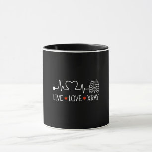 Caneca Radiologia Live Love Radiologista Técnico Radiolog