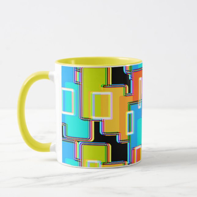 Caneca Rainbow Deco Home Living Abstrato (Esquerda)