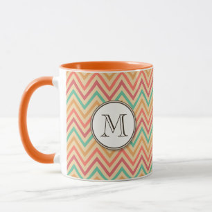 Caneca Rainbow Grunge Zigzag Chevrons