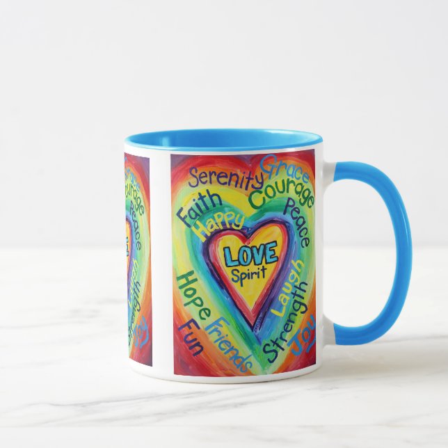 Caneca Rainbow Heart Spirit Words Mug (Direita)
