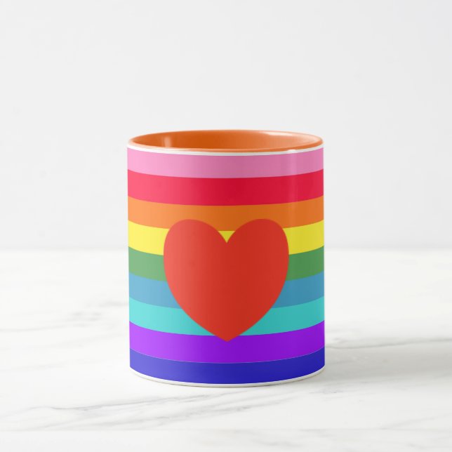 Caneca Rainbow Stripes Mug (Centro)