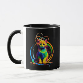 Caneca Rainbow Sussurra Um Sonho De Gato Multicolorido