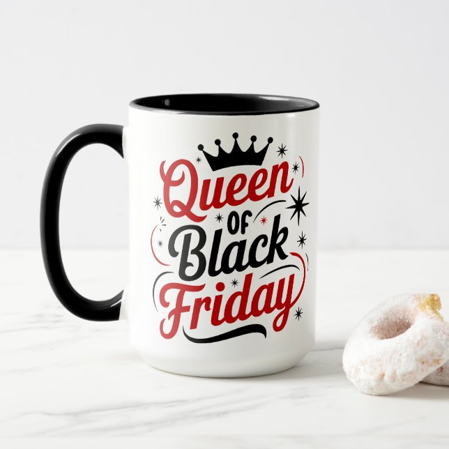 Caneca Rainha das Compras da Black Friday (Com Donut)