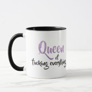 Caneca Rainha de tudo! Preto e Roxo