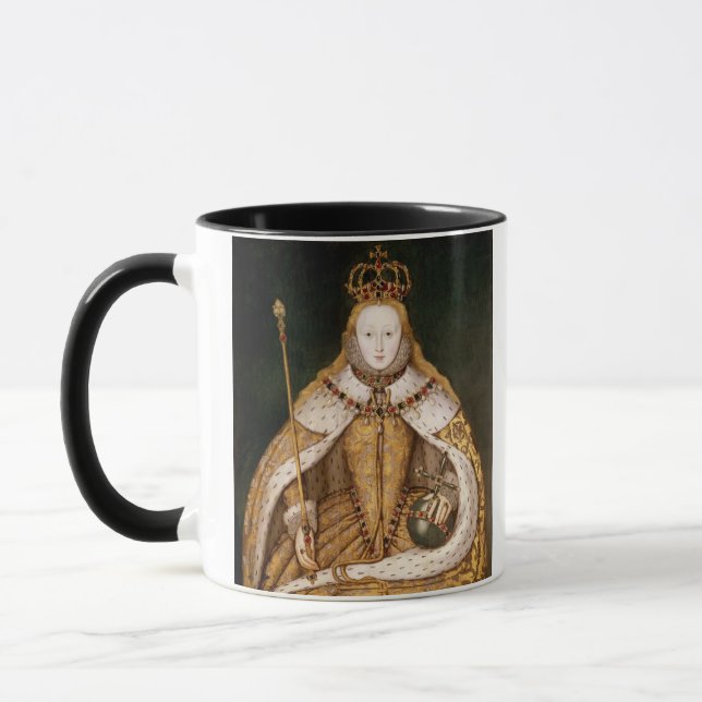 Caneca Rainha Elizabeth mim em vestes da coroação (Esquerda)