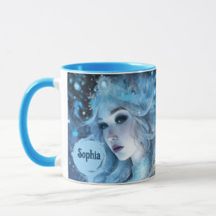 Caneca Rainha Mística de Gelo - Fantasia de Arte de Inver