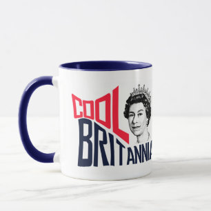 Caneca Rainha real Elizabeth do vintage legal
