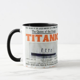 Caneca Rainha Titânica Do Oceano - Linha Estrela Branca