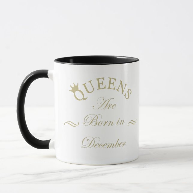 Caneca Rainhas nascem em presente de aniversário de dezem (Esquerda)