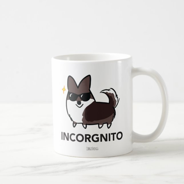 Caneca rajado de Incorgnito do Corgi do casaco de (Direita)