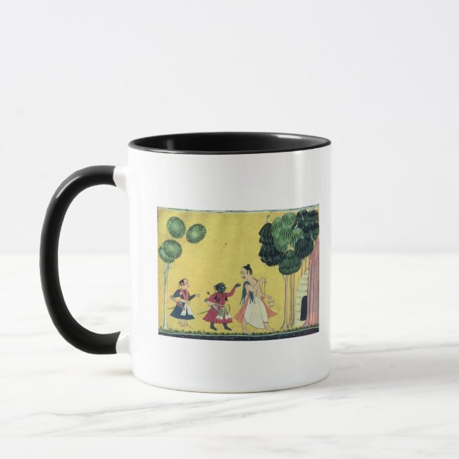 Caneca Rama e Lakshmana acompanhados de Visvamitra (Esquerda)