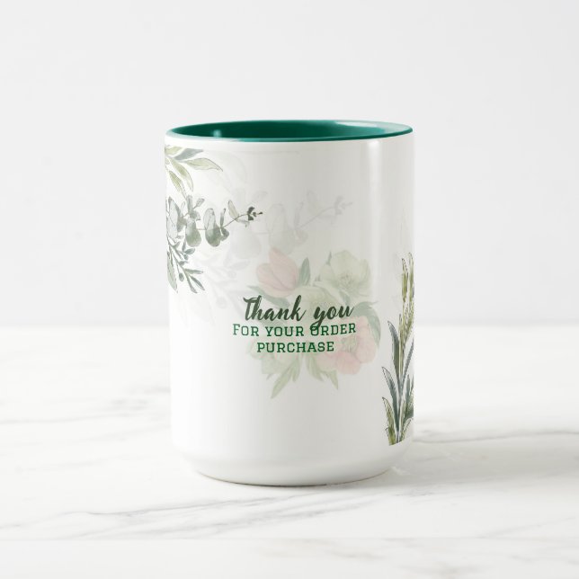 Caneca Ramo de Eucalipto Elegante – Confirmação de Encome (Centro)