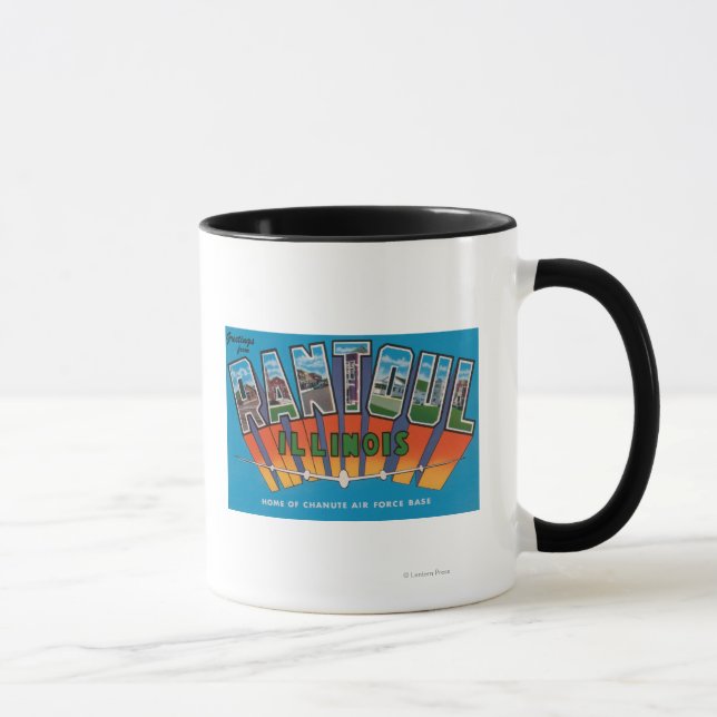 Caneca Rantoul, Illinois - Cenas com Letras Grandes (Direita)