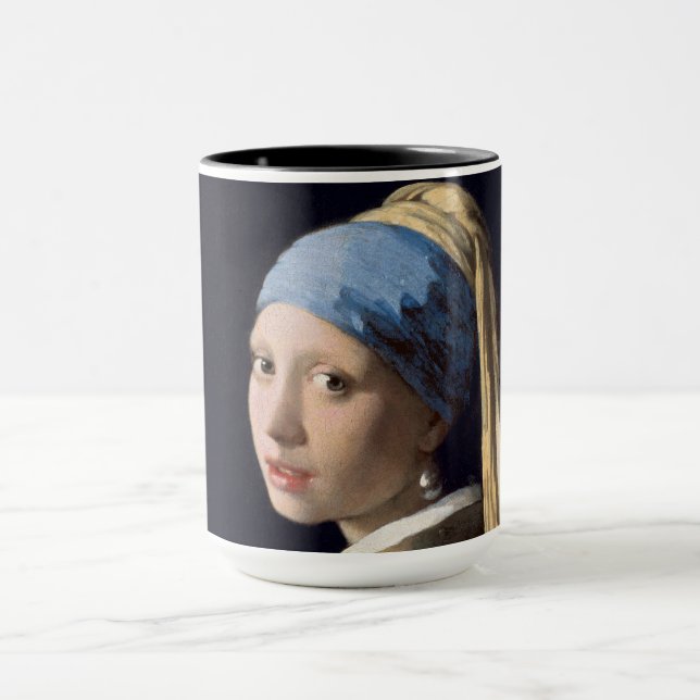 Caneca Rapariga com pérolas de ouvido - Johannes Vermeer  (Centro)