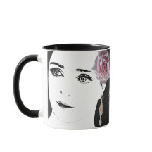 Rapariga Fiona nome bonito rosa rosa personalizáve