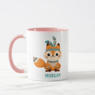 Caneca Rapariga Laranja Índia Fofa, Nome Personalizado, V