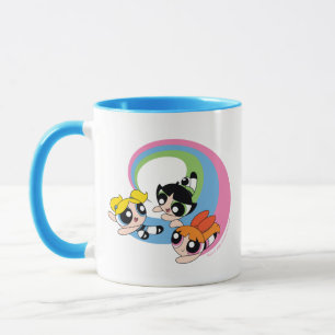 Caneca Raparigas Powerpuff Voam Através Do Céu